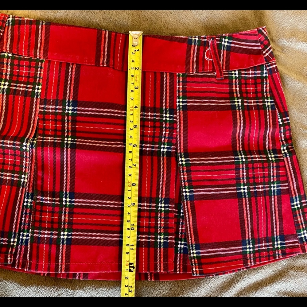 Dickies red plaid skirt, mini